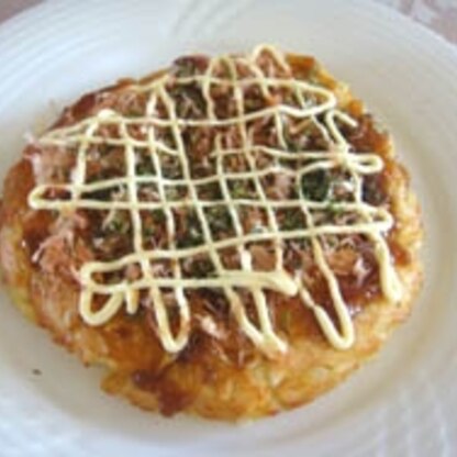 mimiさんおこんばんは～♪お好み焼き見っけ！！
久しぶりに作りました♪美味しいですね～（*^_^*）主人はお好み焼き大好物で大喜び～
(＊'ー'＊)ふふっ♪